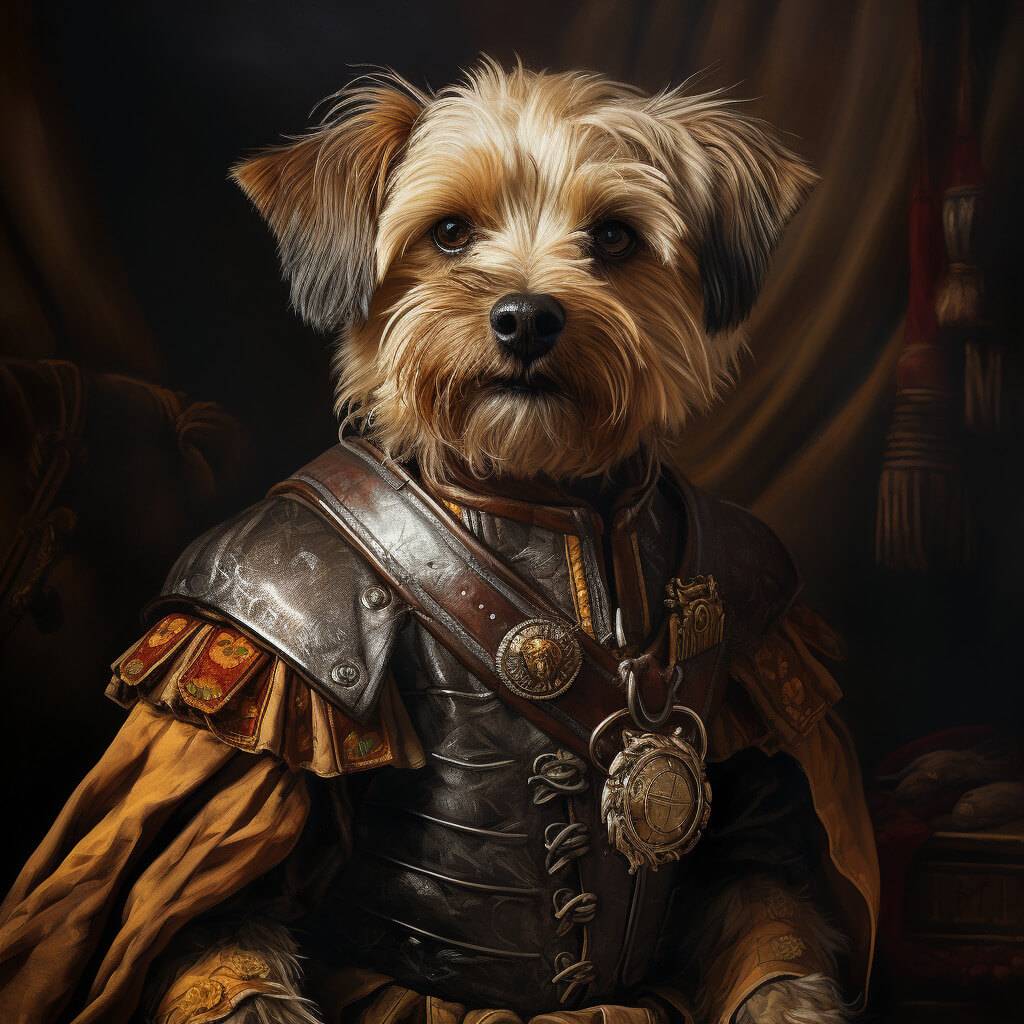 Cat Royalty Painting Dog Portrait Painting