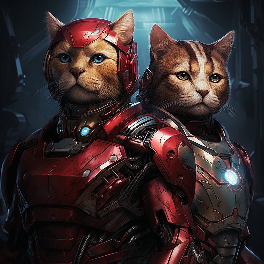 Get A Picture Made Into A Painting Pet Superheroes