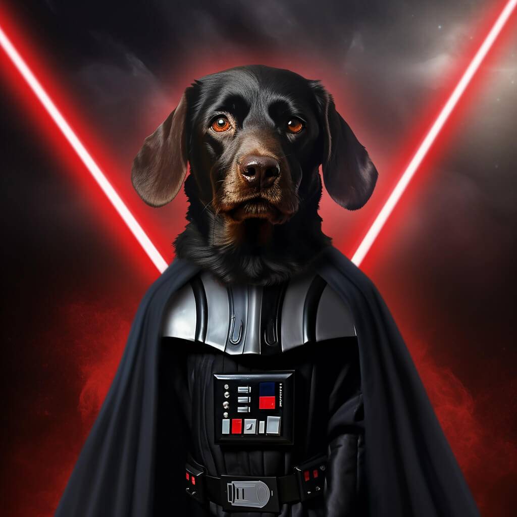 Vader Art Custom Dog And Cat Pet Portrait