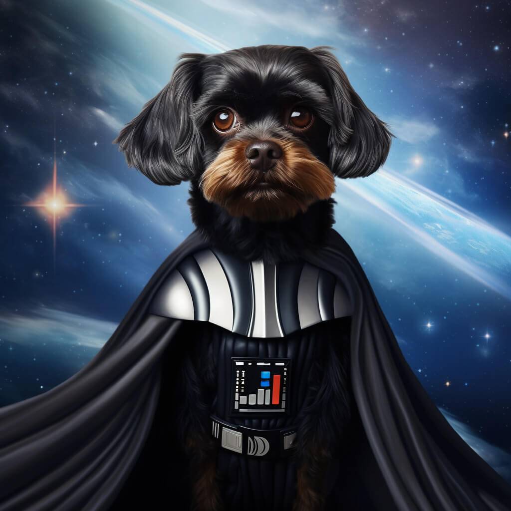 Darth Vader Canvas Pet Portrait Painting