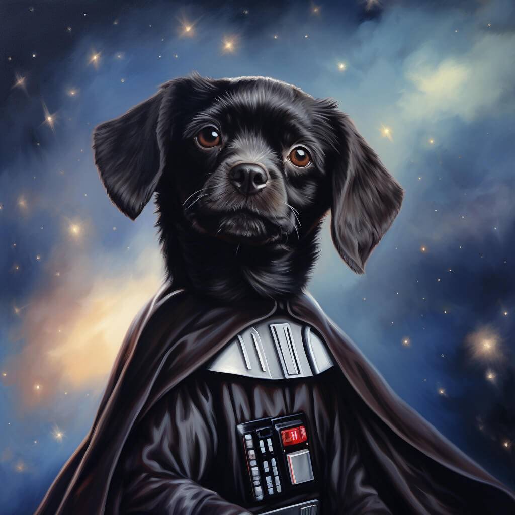 Darth Vader Pop Art Portrait Of Pet