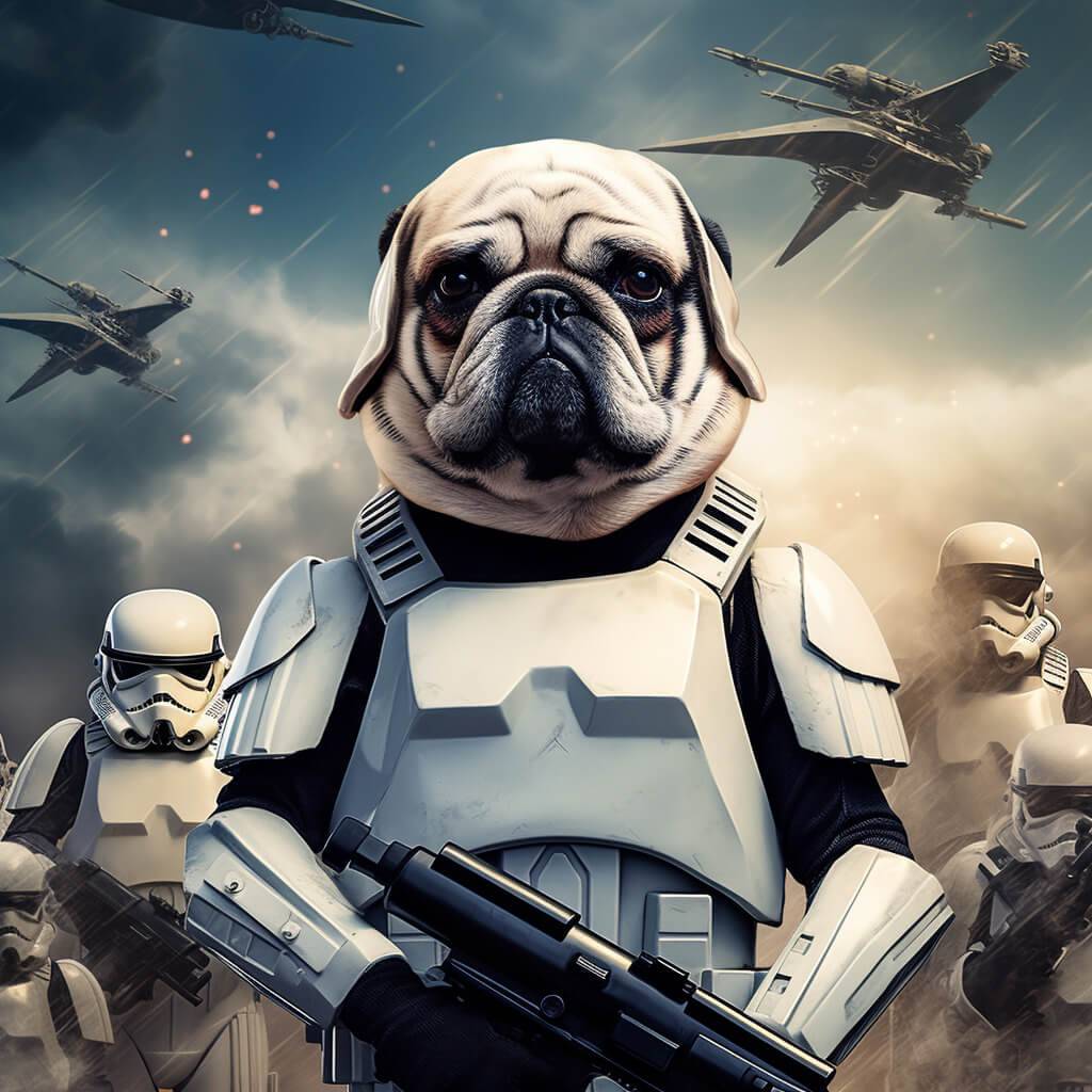 Star Wars Digital Art Pet Portrait Painting Canvas