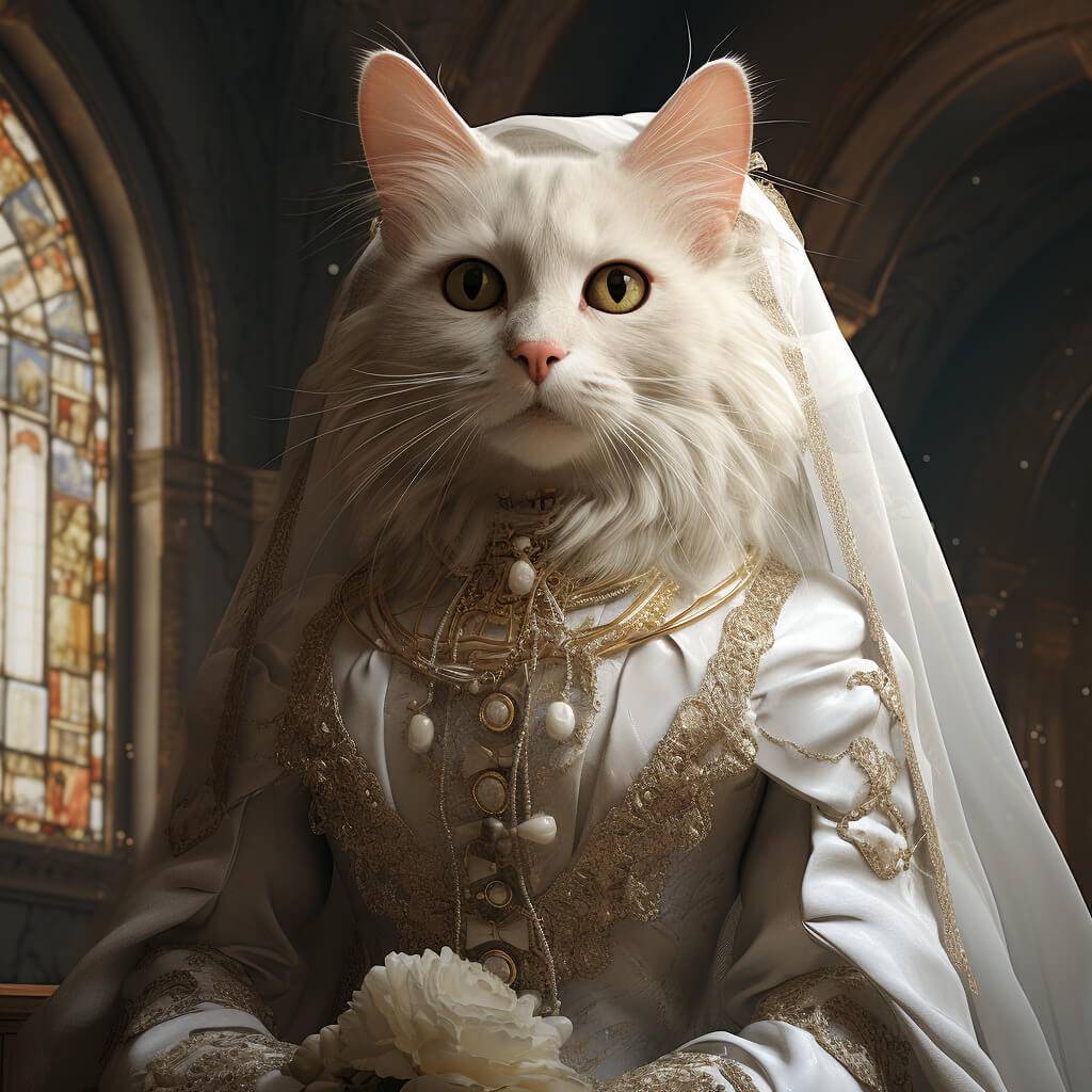 The Bride Art Custom Pet Portrait Painting