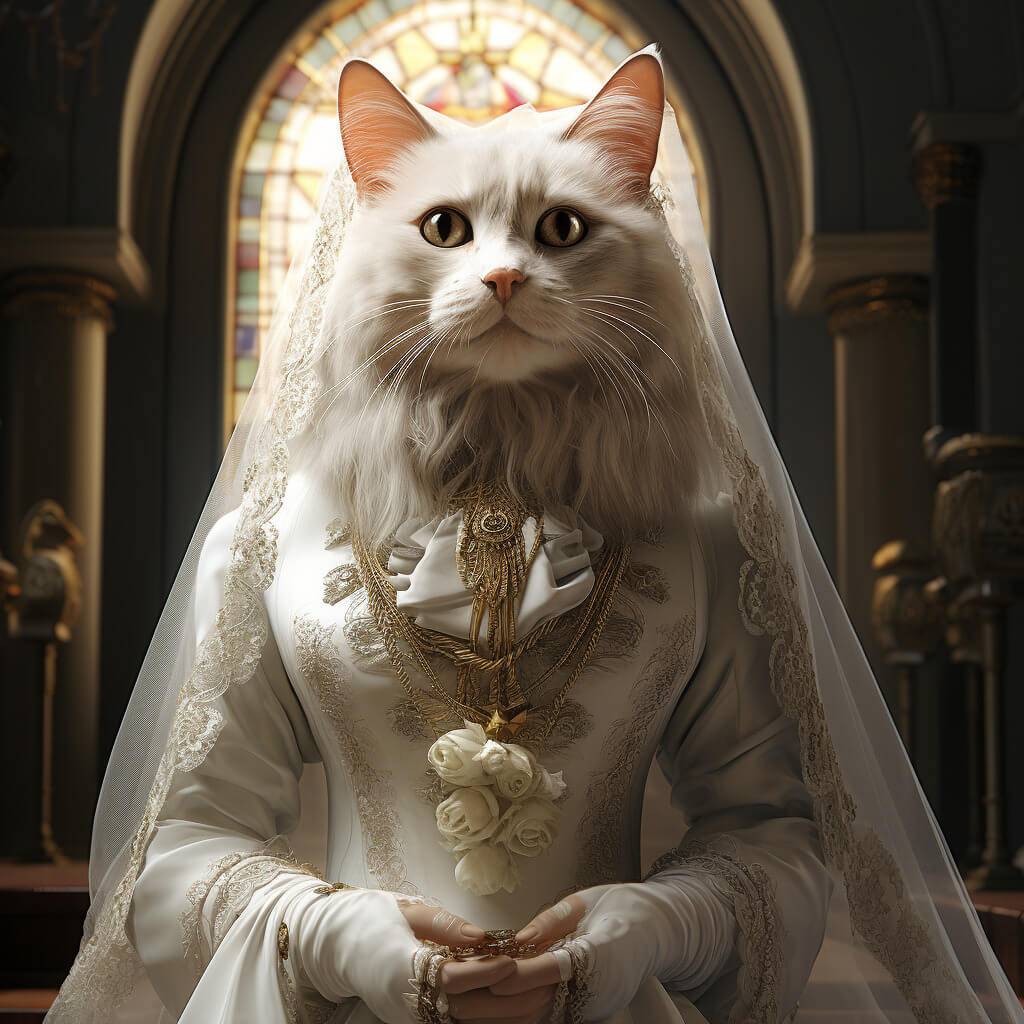 Custom Pet Portrait Painting Bride Artwork