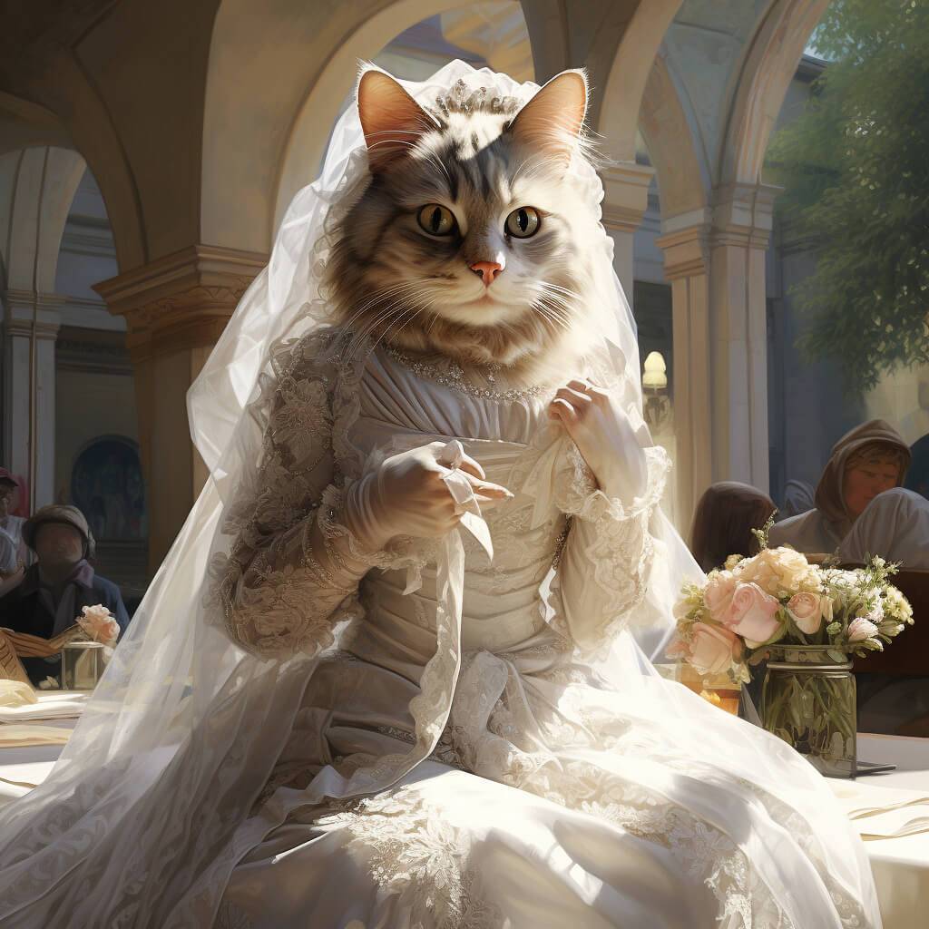 Portrait Of A Bride Canvas For Pets