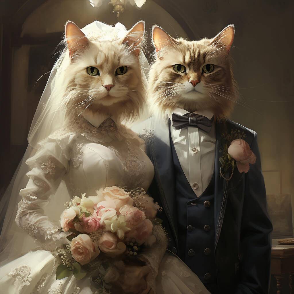 Married Couple Portrait For Dogs And Cats