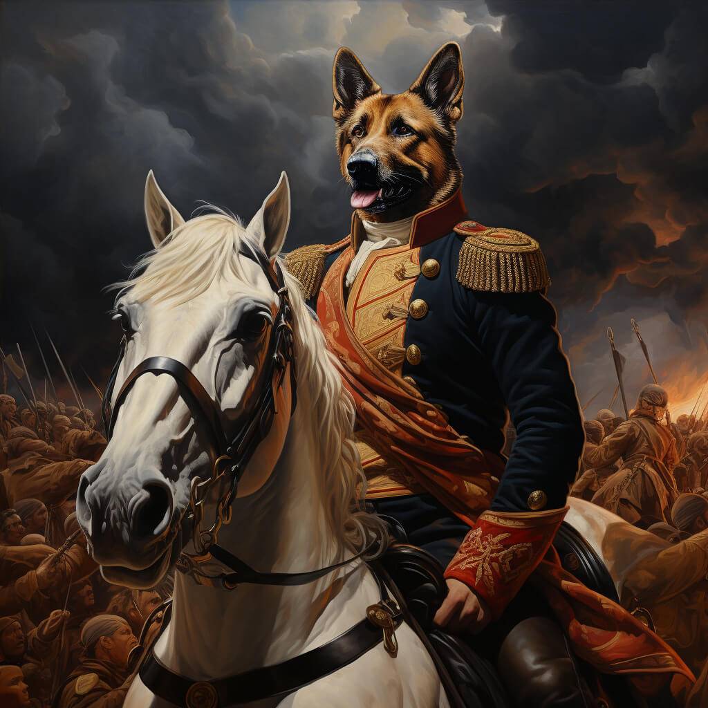Custom Pet Portrait Painting Napoleon