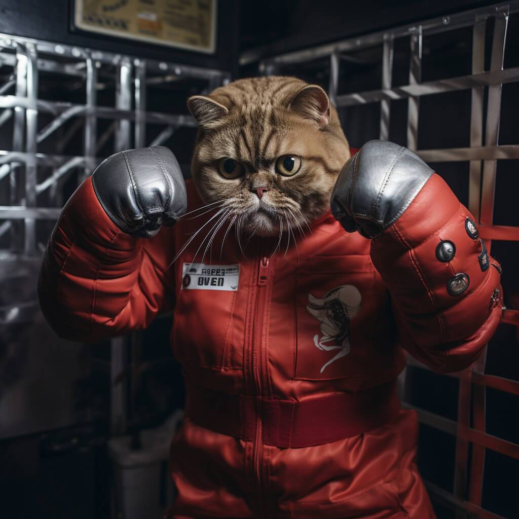 Pop Boxing Art Cats Pet Portrait Art