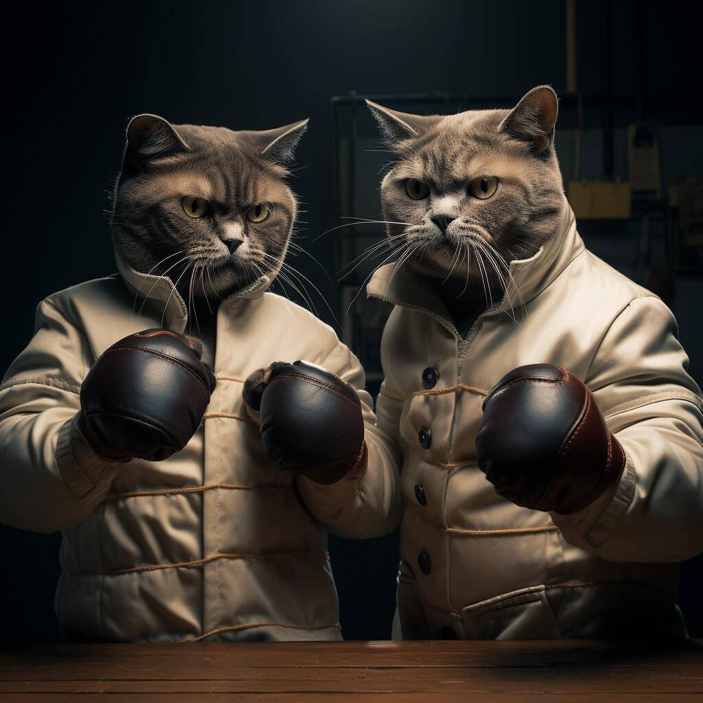 Realistic Cat Art Boxing Prints Fine Art Pet Portraits