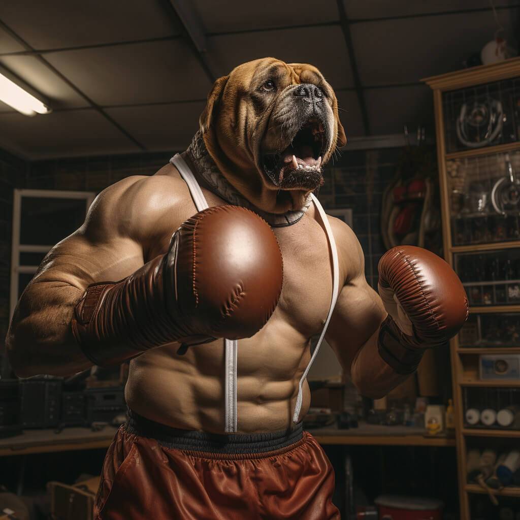 Boxing Club Photos French Bulldog Nobleman Canvas Pet Art