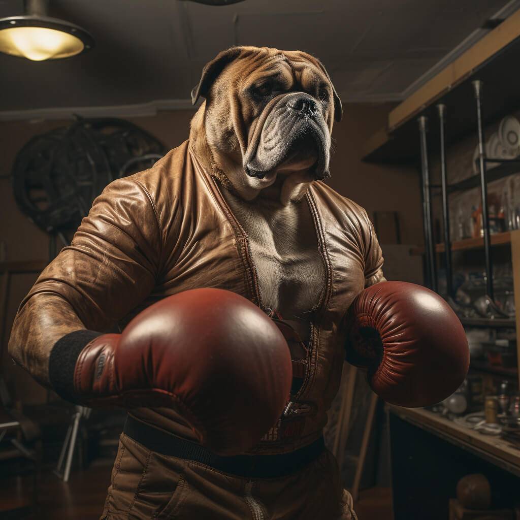Boxing Photos HD French Bulldog Artwork Personalized Pet Art Canvas