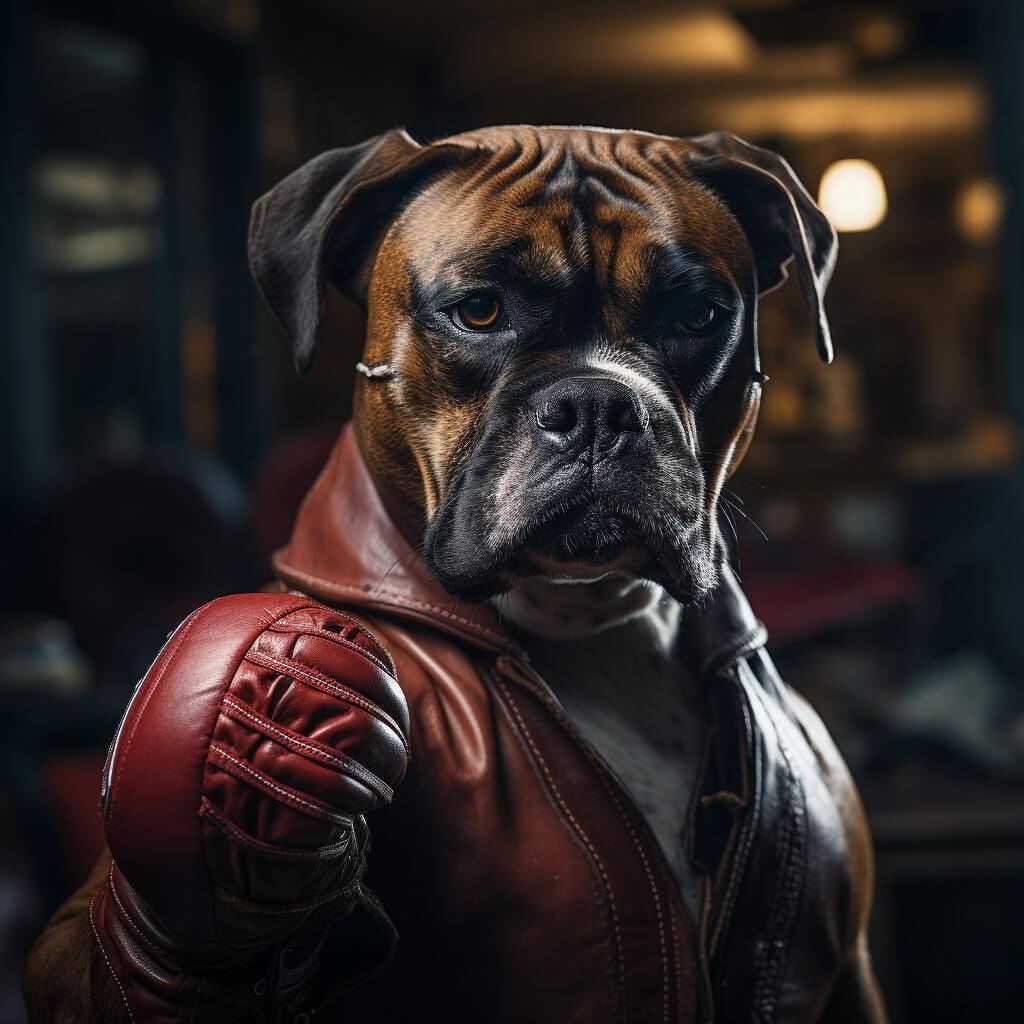 Boxing Punch Photo Husky Dog Art Print Our Pet