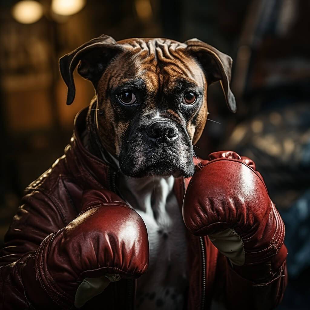 Boxing Image French Bulldog Wall Art Print My Pet