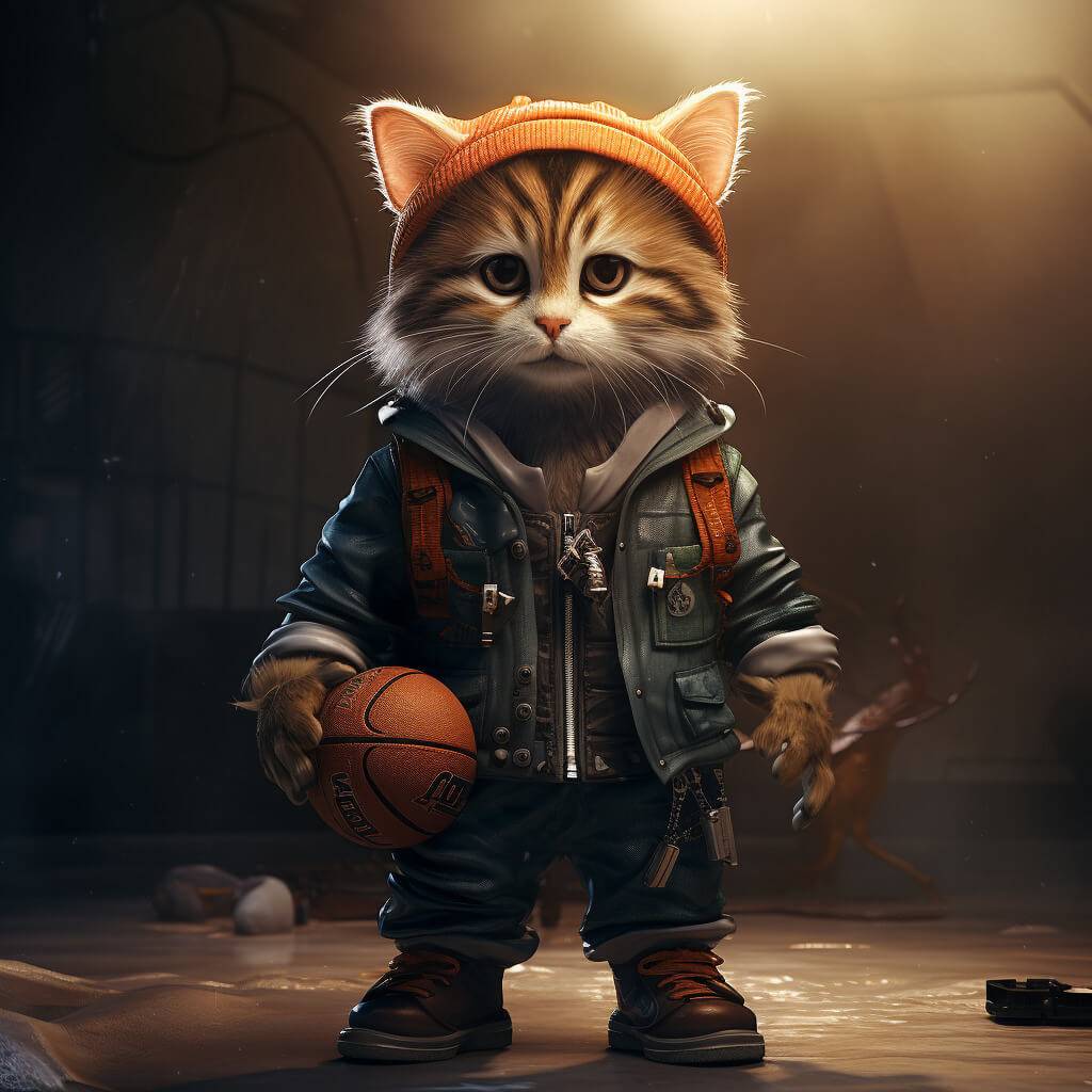 Best Basketball Pictures of All Time Cute Cat Wall Art