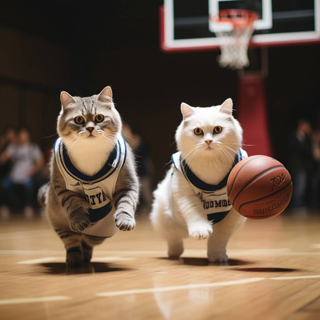 Picture Of The Basketball Cat Print My Pet Image
