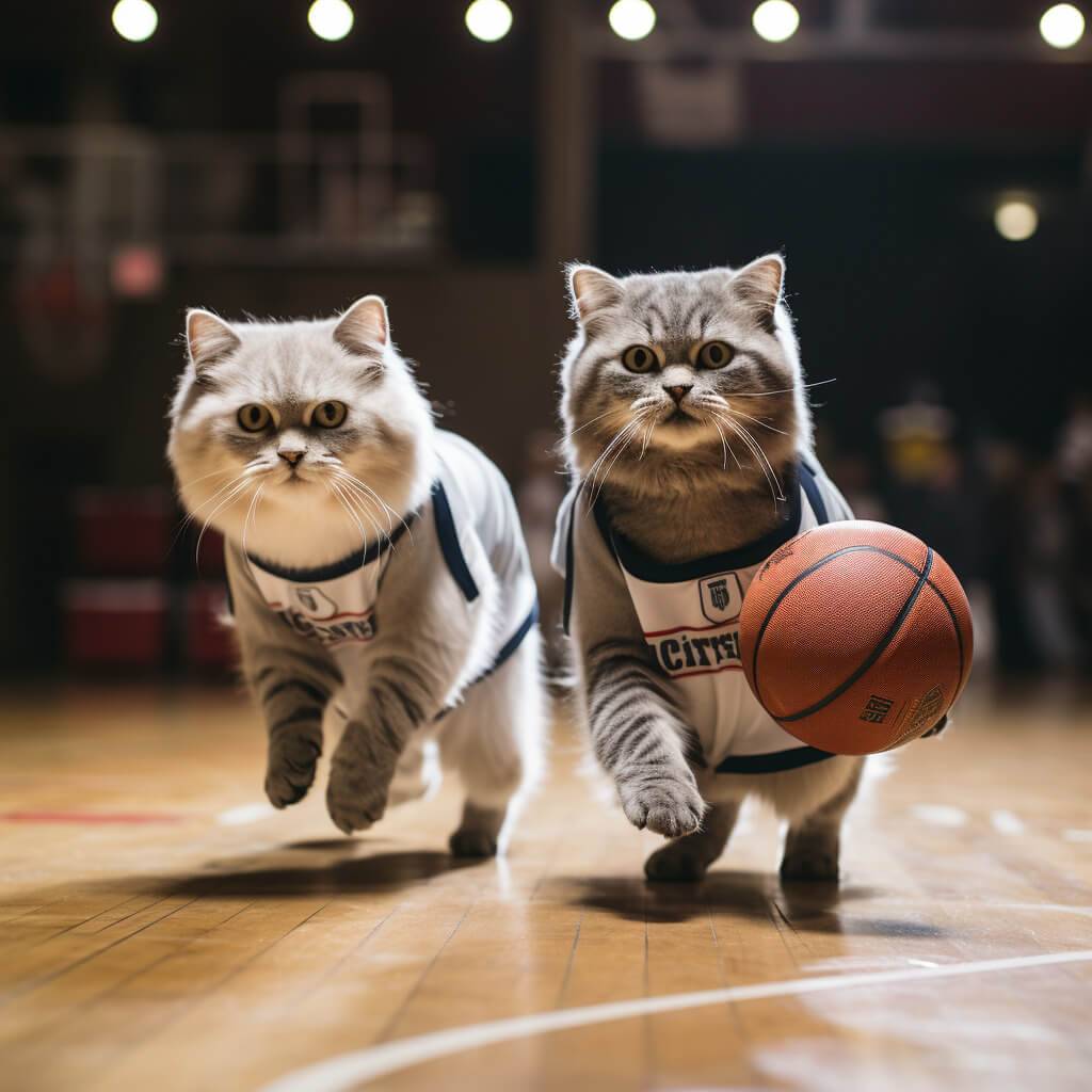 Amazing Basketball Pictures Cat Prints Image Pet