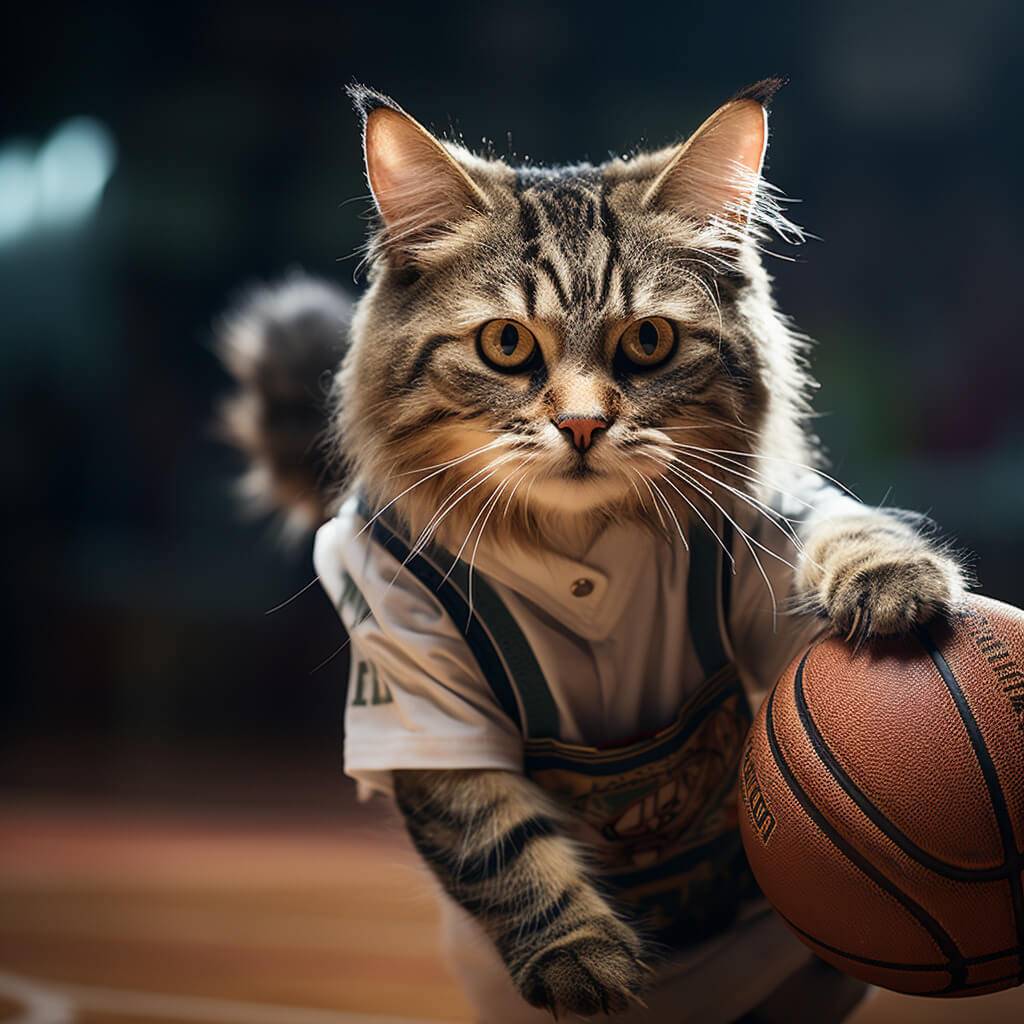 Contemporary Cat Paintings Good Basketball Photos