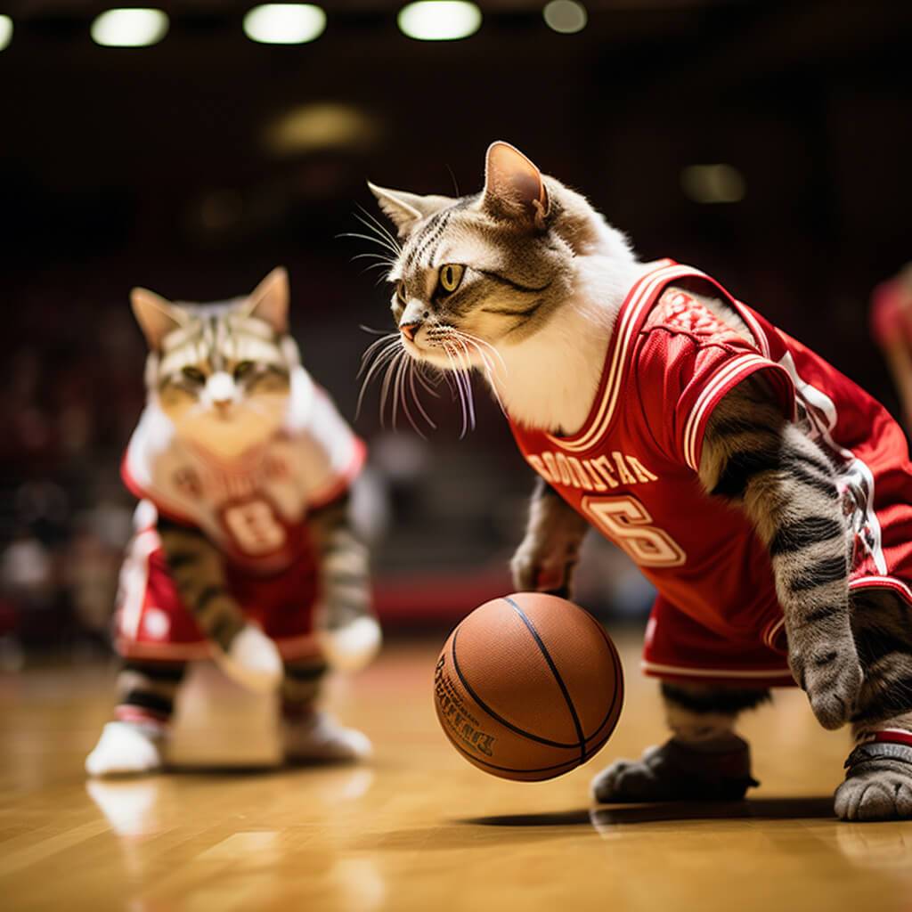 Basketball Art Cat Dog Images