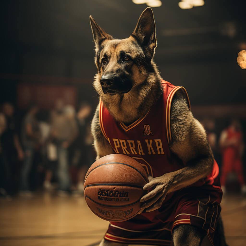 Basketball Art Prints Cute Dog Images