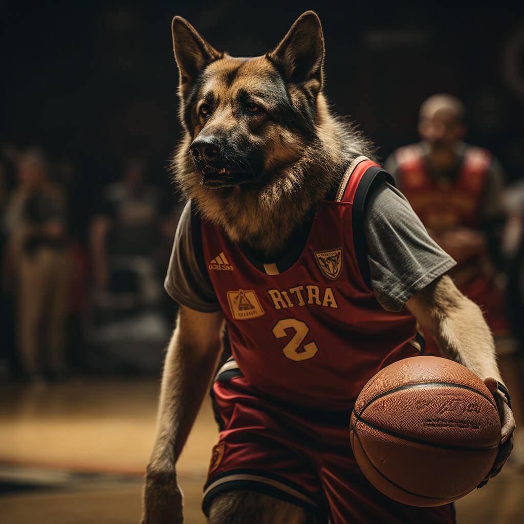 Artwork Basketball Small Dog Images