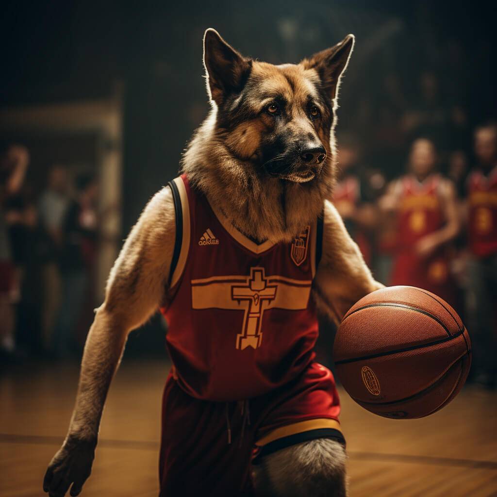 Modern Basketball Art Little Dog Images