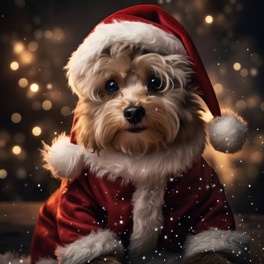 Christmas Canvas Art Pet Animals Pictures