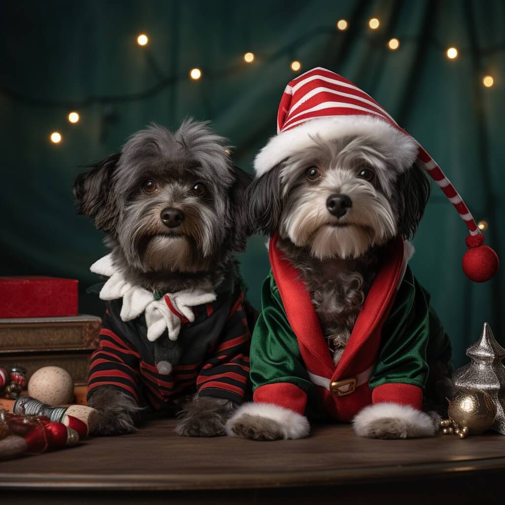 Customizable Pet Portrait Christmas Canvas Diy