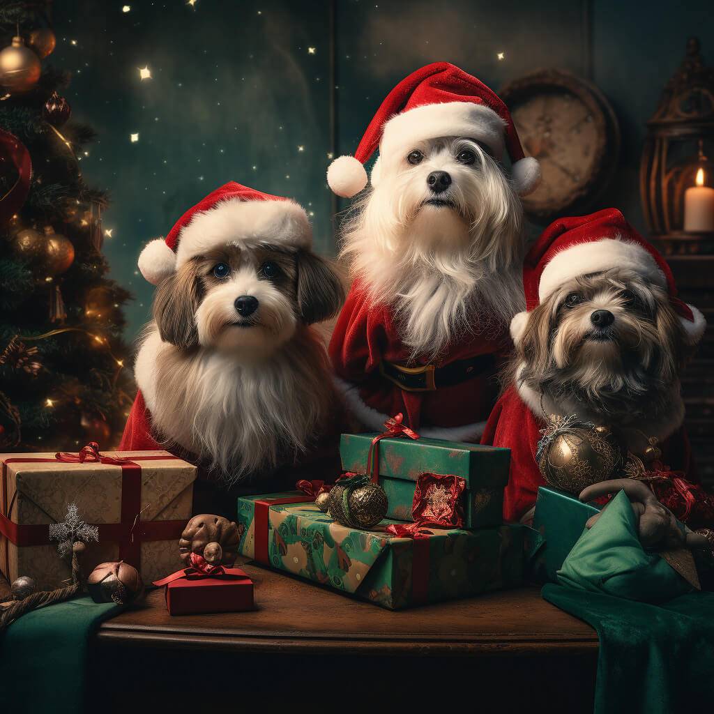 Painting Merry Christmas Best Animal Portraits