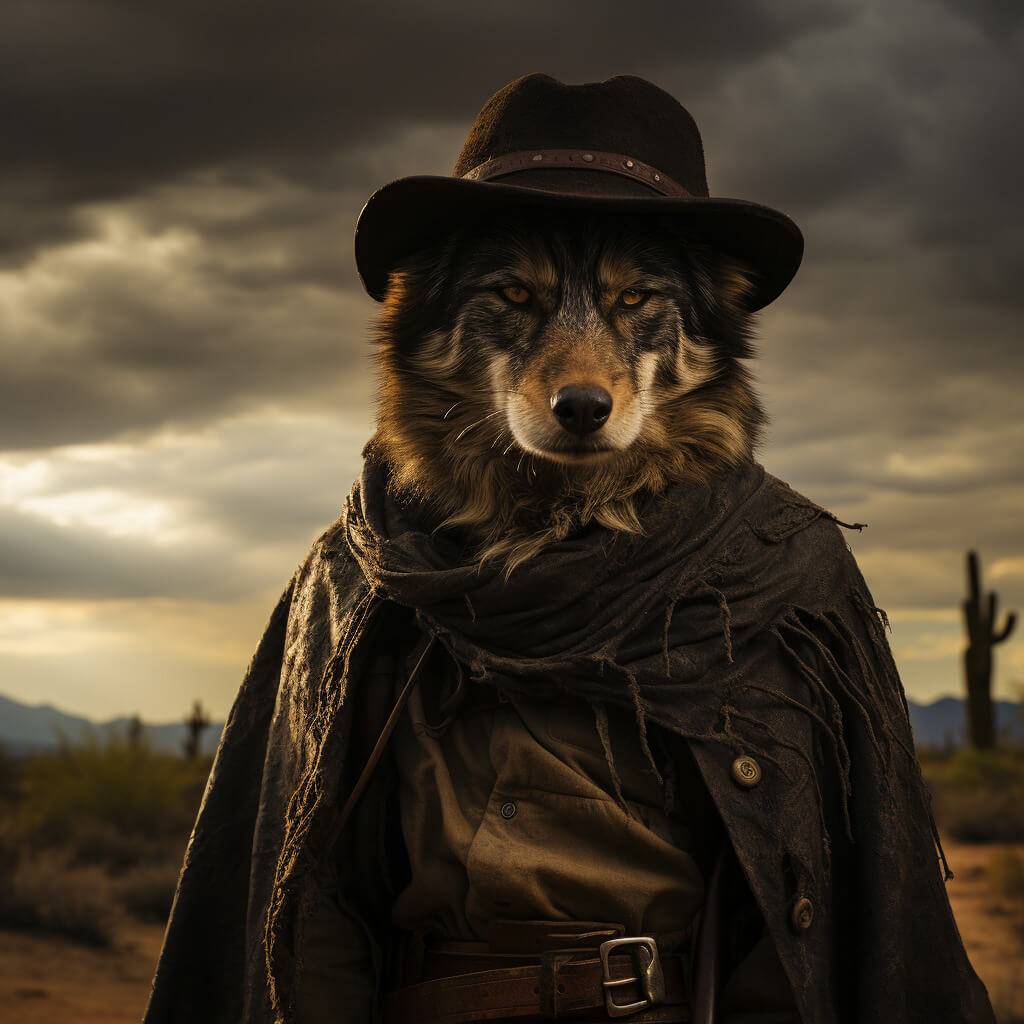 Western Artwork Cowboy Animal Portrait Photo