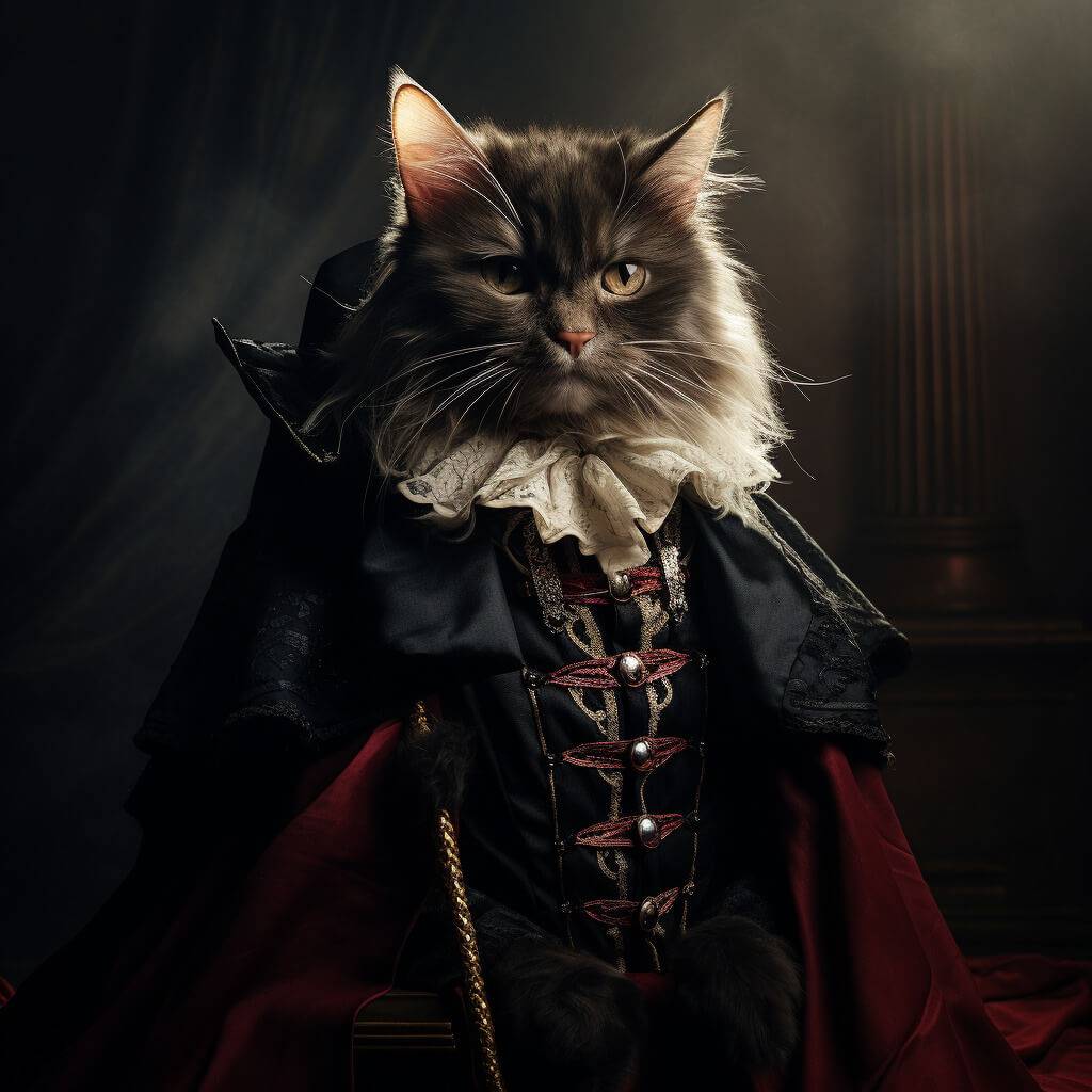 Vampire Painting Pet Portrait Custom