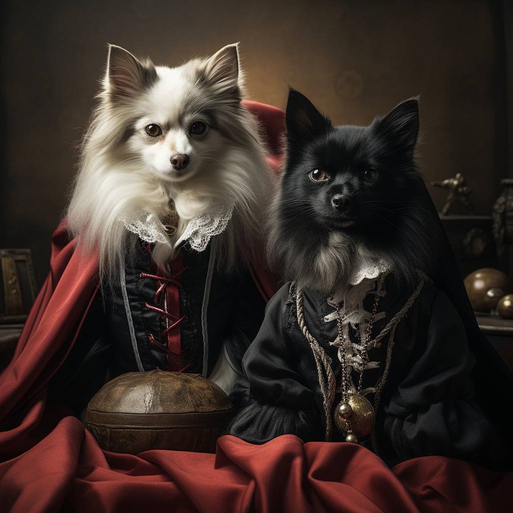 Vampire Renaissance Painting Portrait For Pets