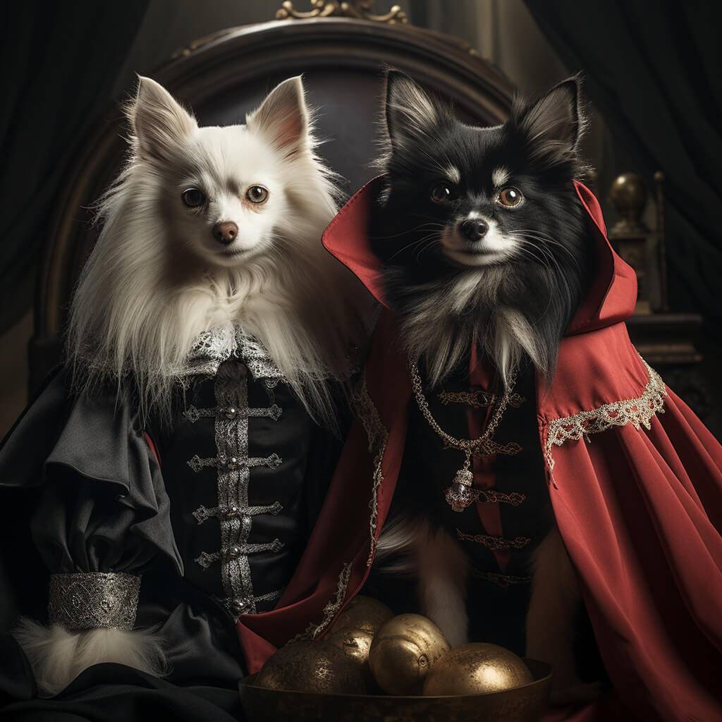 Classical Renaissance Art Vampire Pet Painting