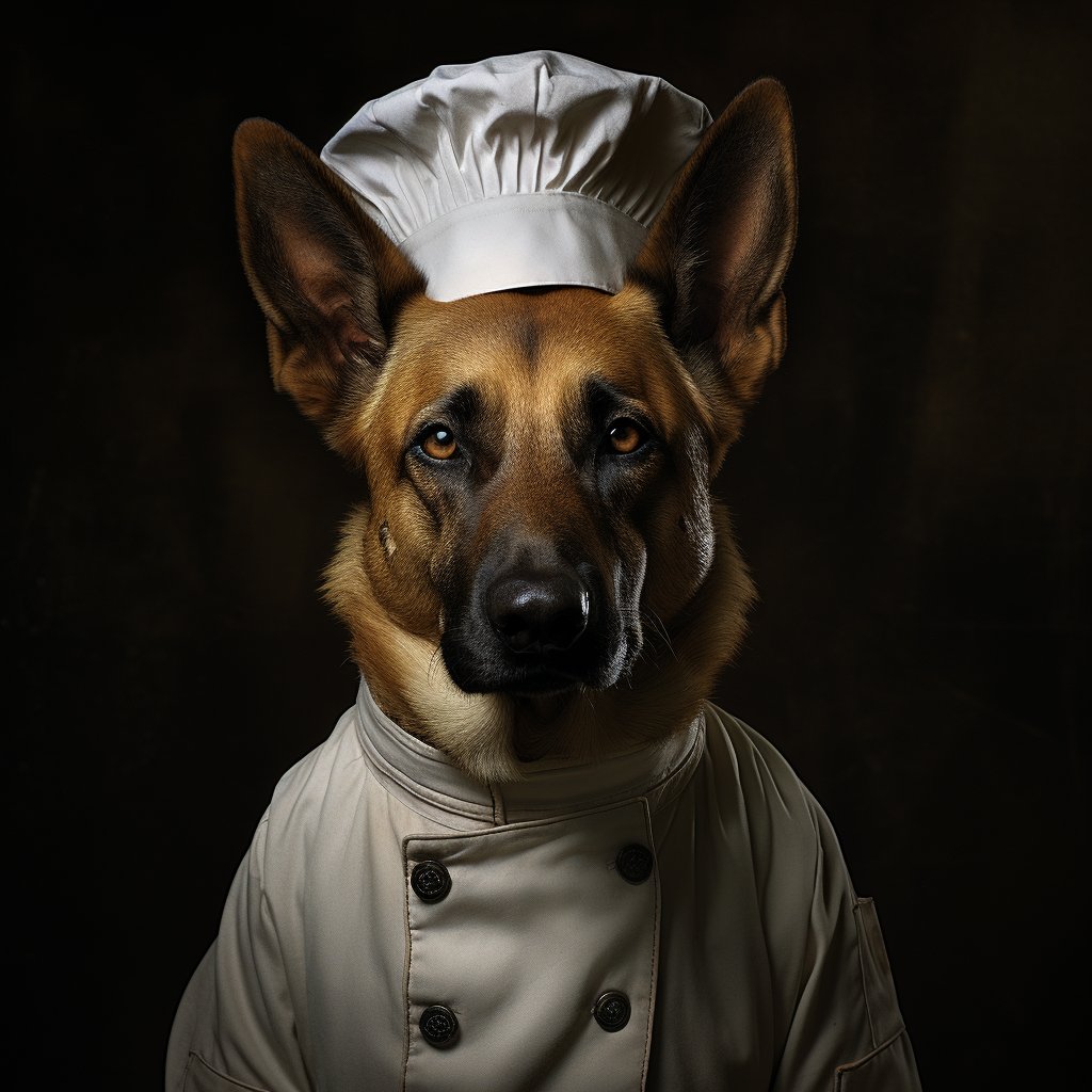 Modern Kitchen Art Paintings Dog Portrait Print