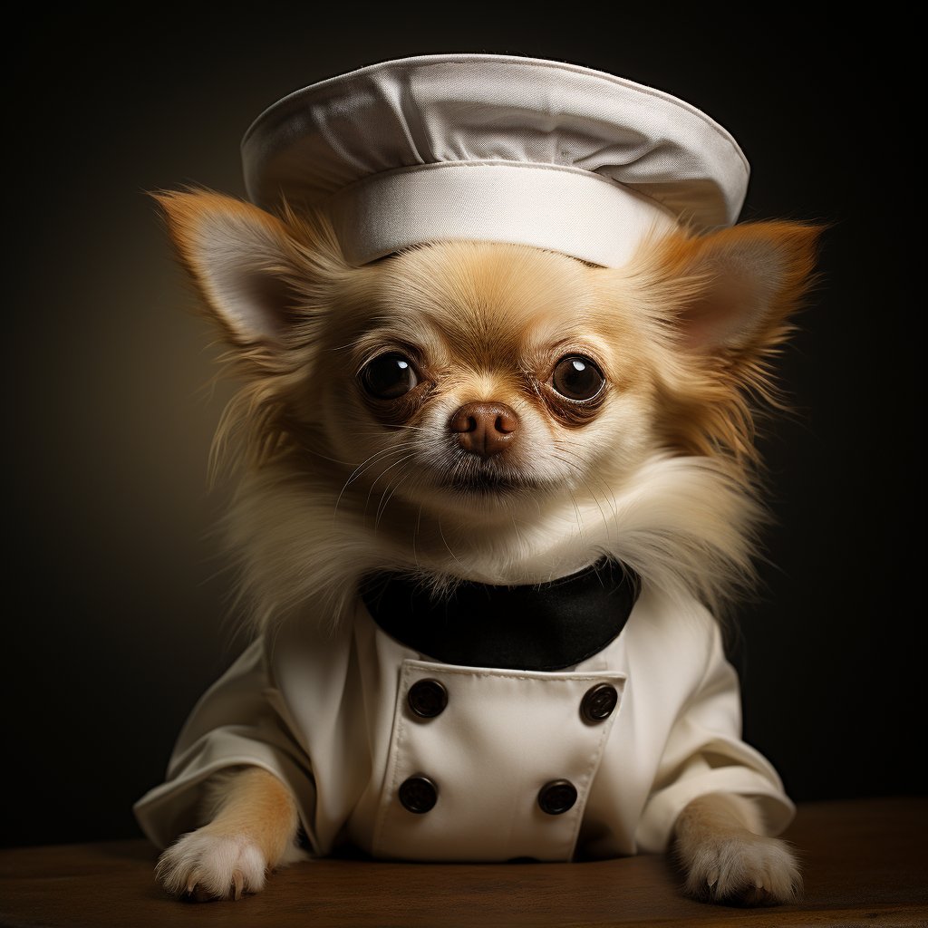 Chef Attire Pictures Fancy Dog Painting