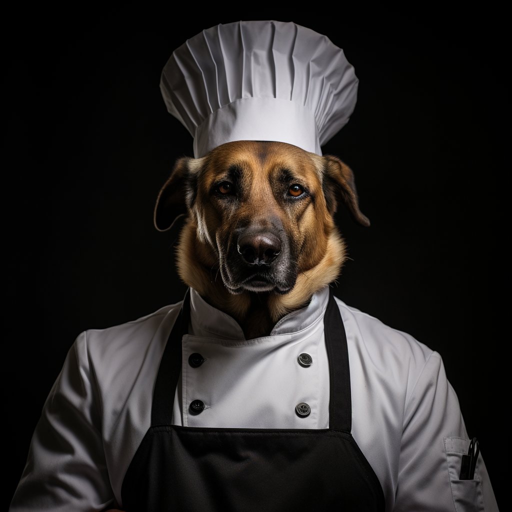 Kitchen Chef Images Dog Painting As General