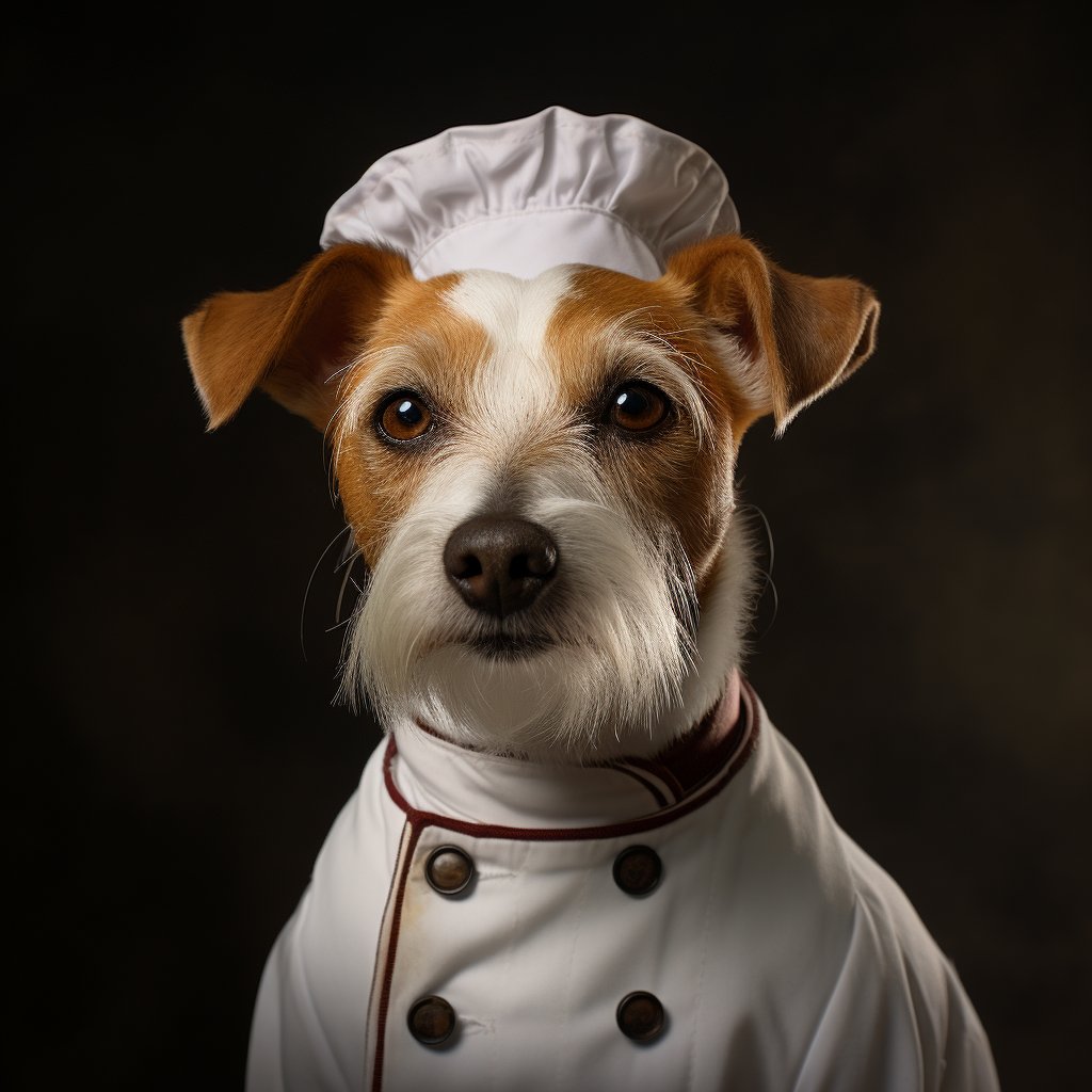 Top Chef Images Dog And Human Painting