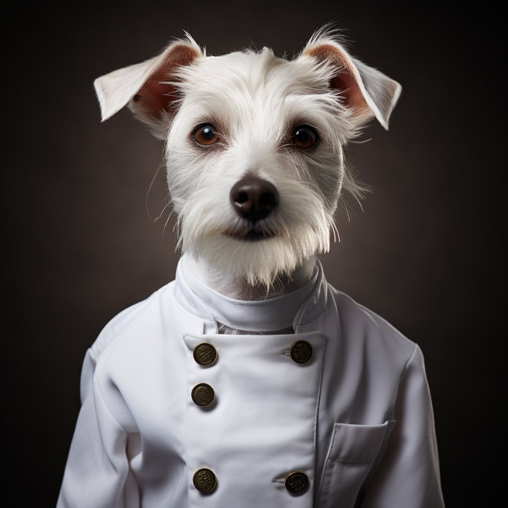 Restaurant Chef Images Happy Dog Painting