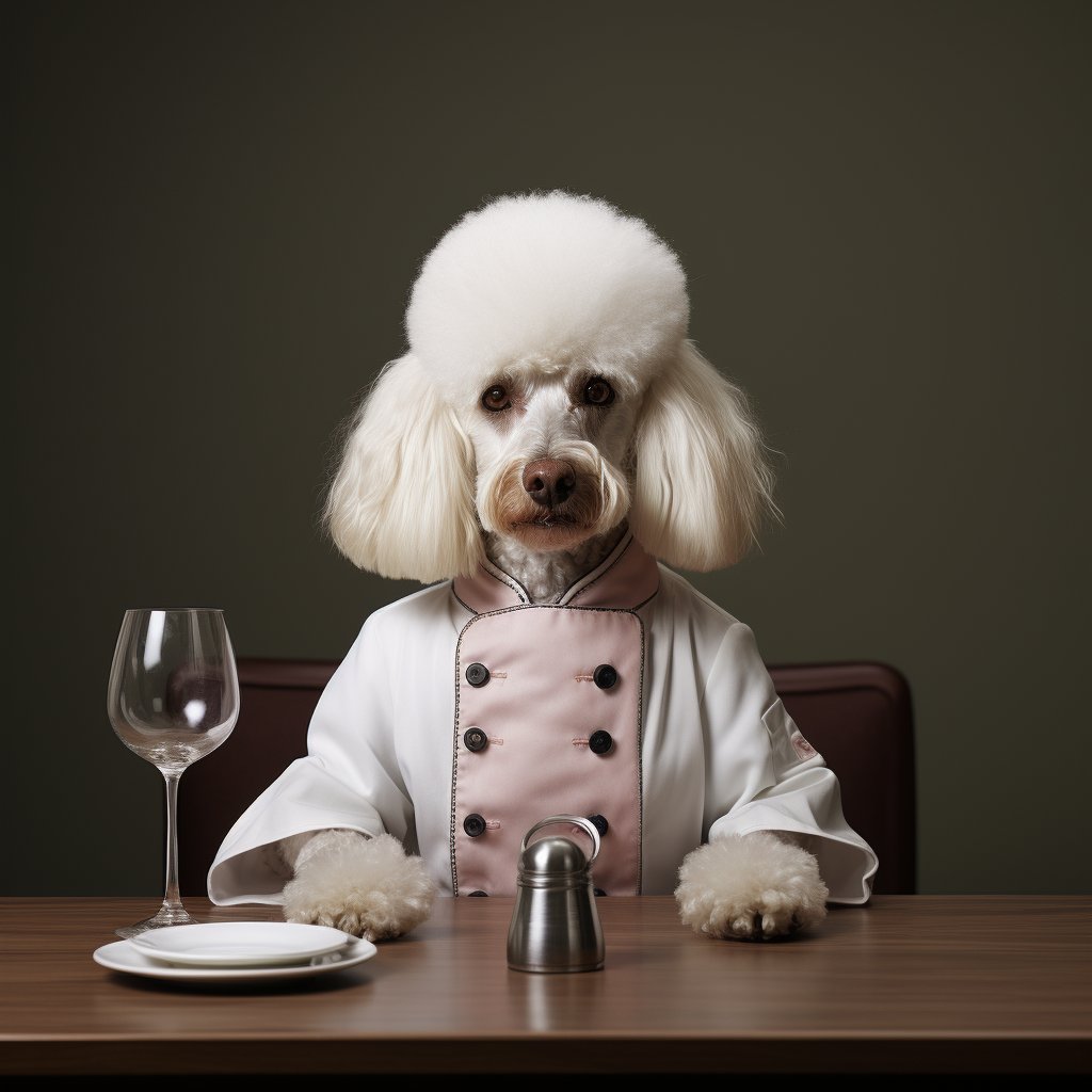 Chef Images Funny Dog Painting Portrait