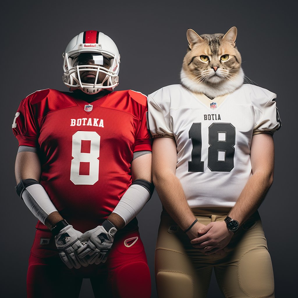 American Pop Art Football Cat Portrait Images Download