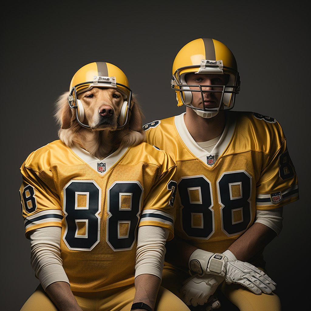 Best Football Player Photo Dogs In Portrait Art