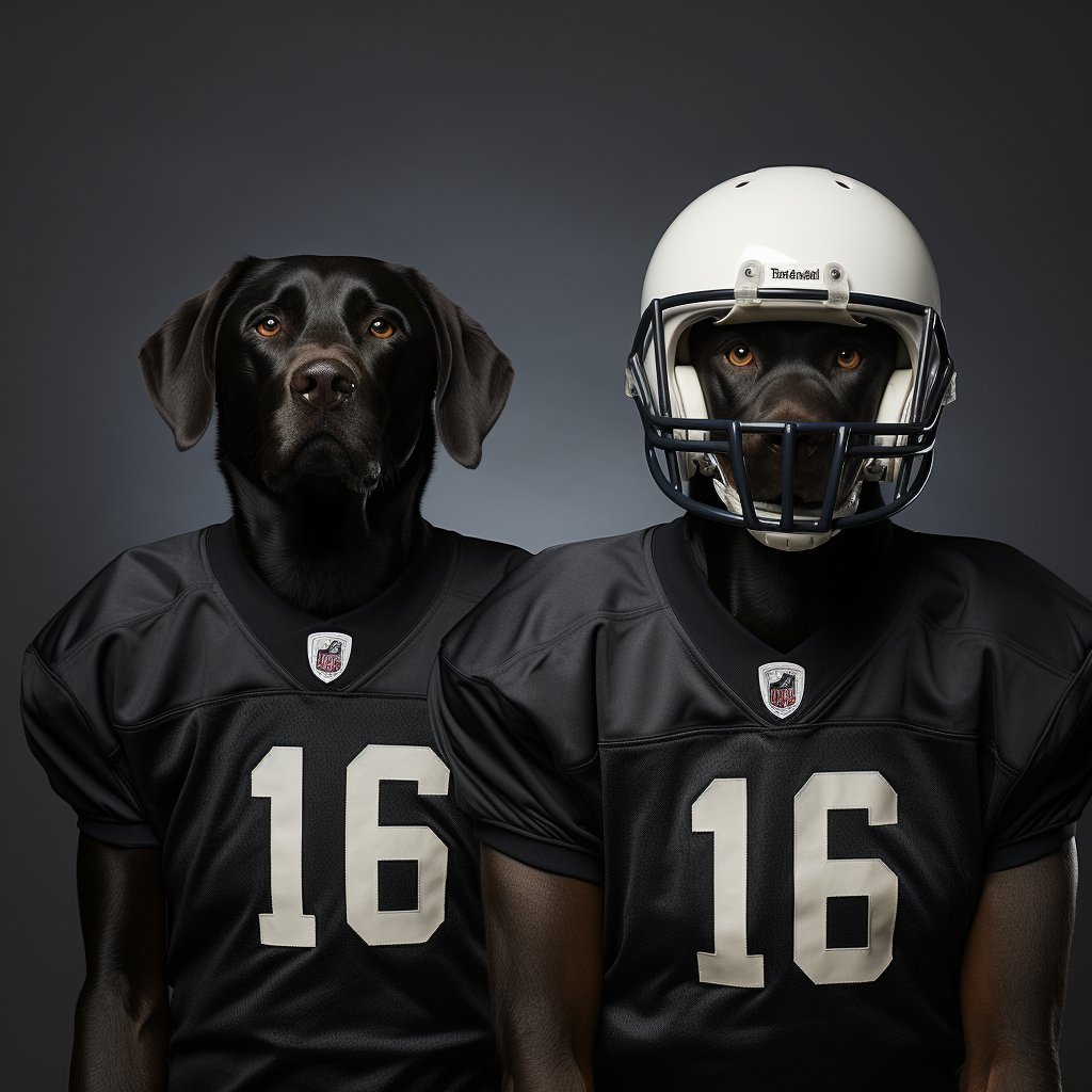 Football Pitch Photo Modern Dog Portrait Art