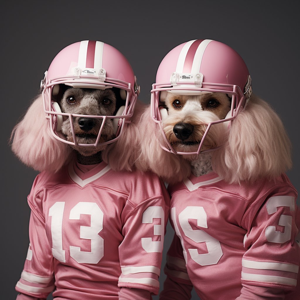 American Football Photography Digital Art Dog Portrait