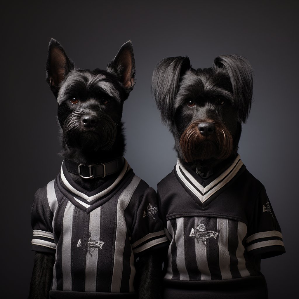 Iconic American Football Photos Pop Art Dog Portrait Painting