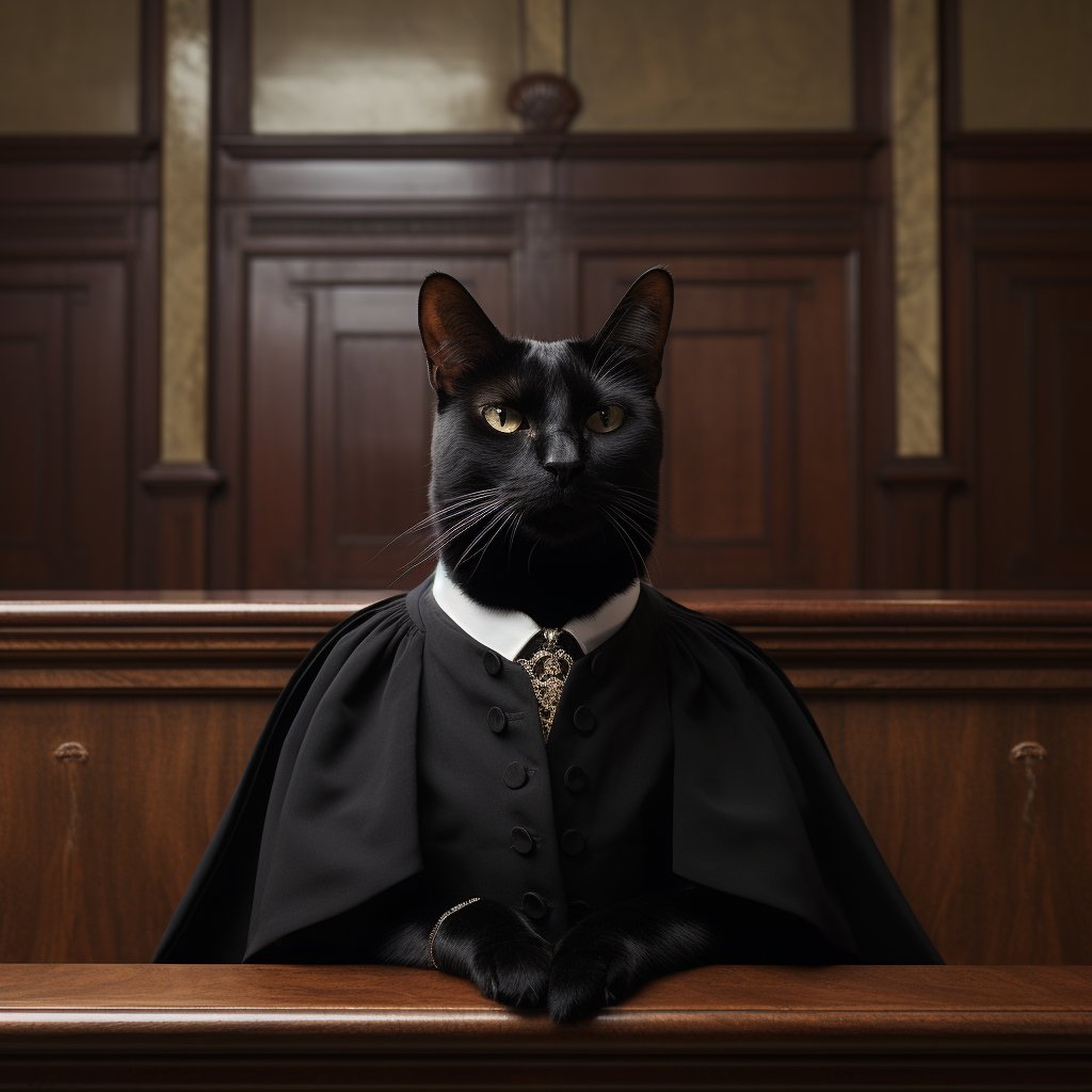 Judge'S Robe And Gavel Cat Kitty Portrait Images