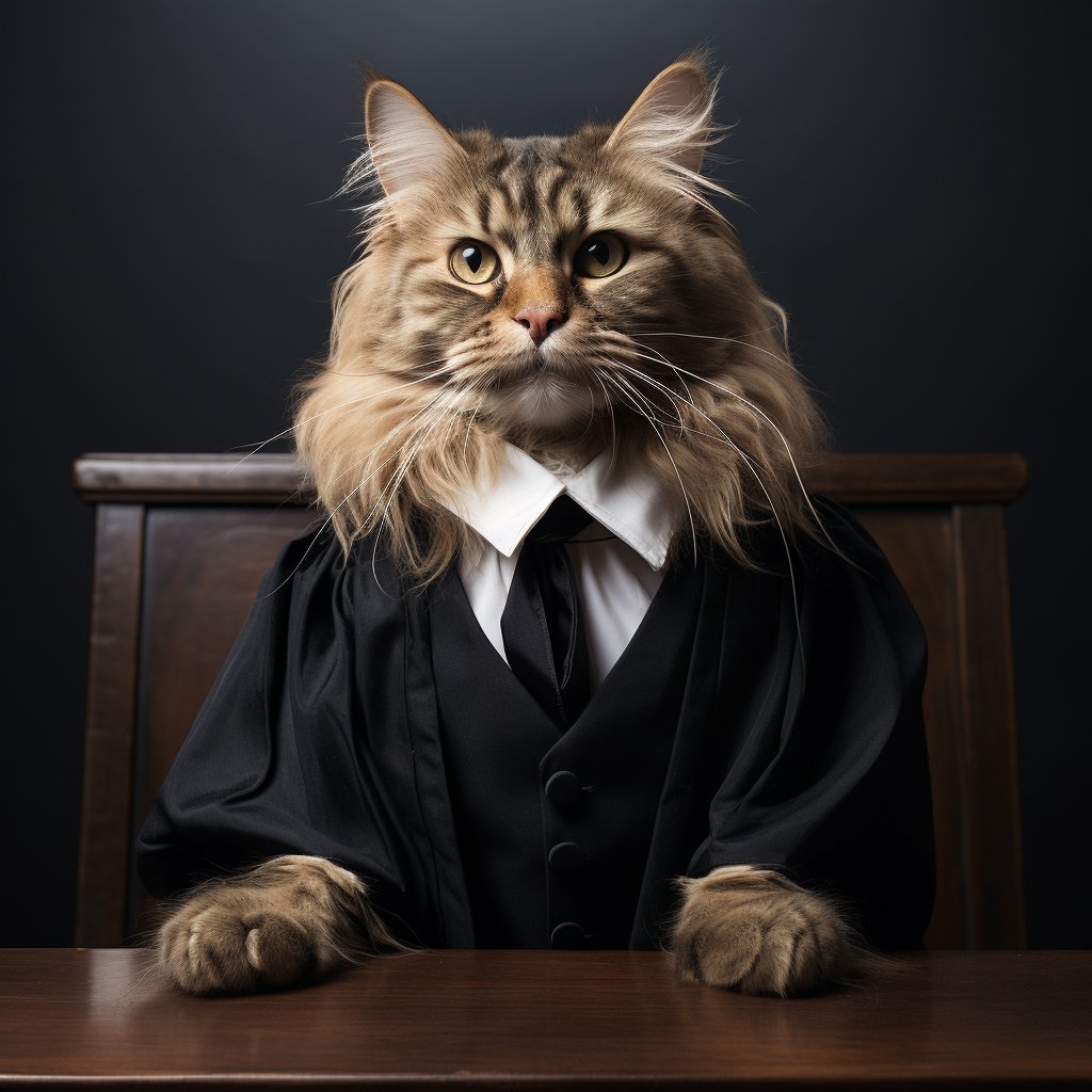 Judge'S Authority Images Cute Cat Canvas Art