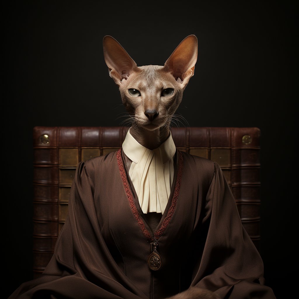 Portraits Of Justice Custom Cat Canvas Art