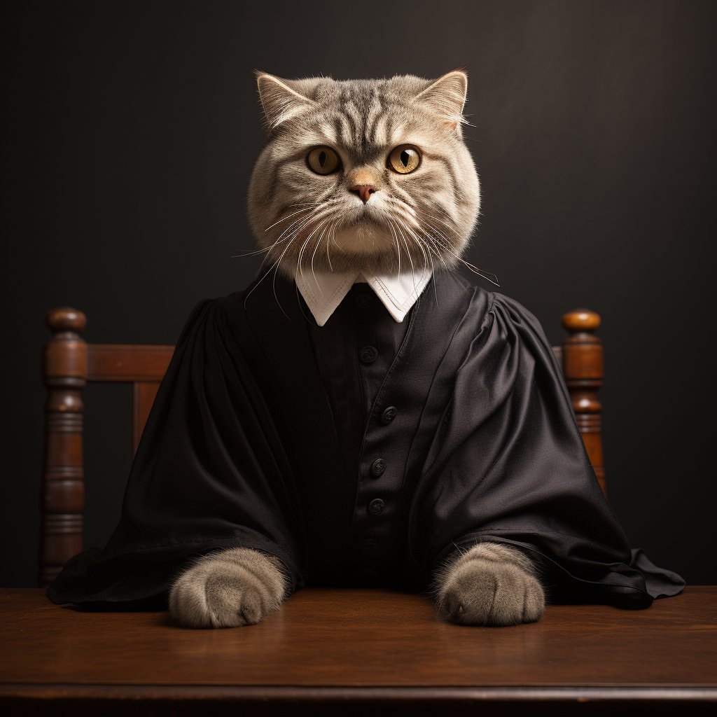 Juridical Leadership Crazy Cat Canvas Art
