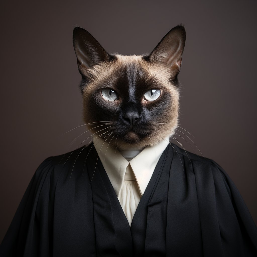 Wise Chief Justices Cat Fine Canvas Art