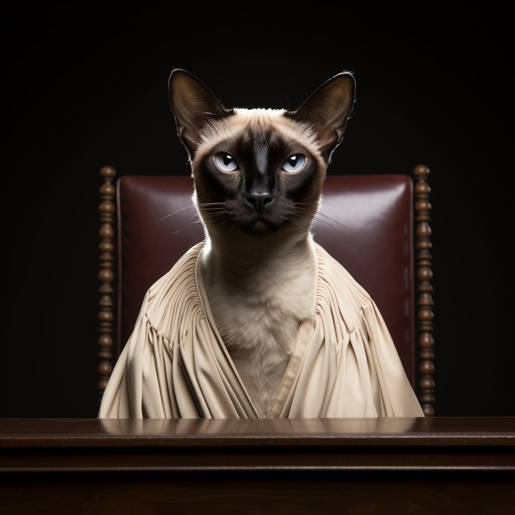 Personalized Cat Canvas Art Juridical Symbolism Shots