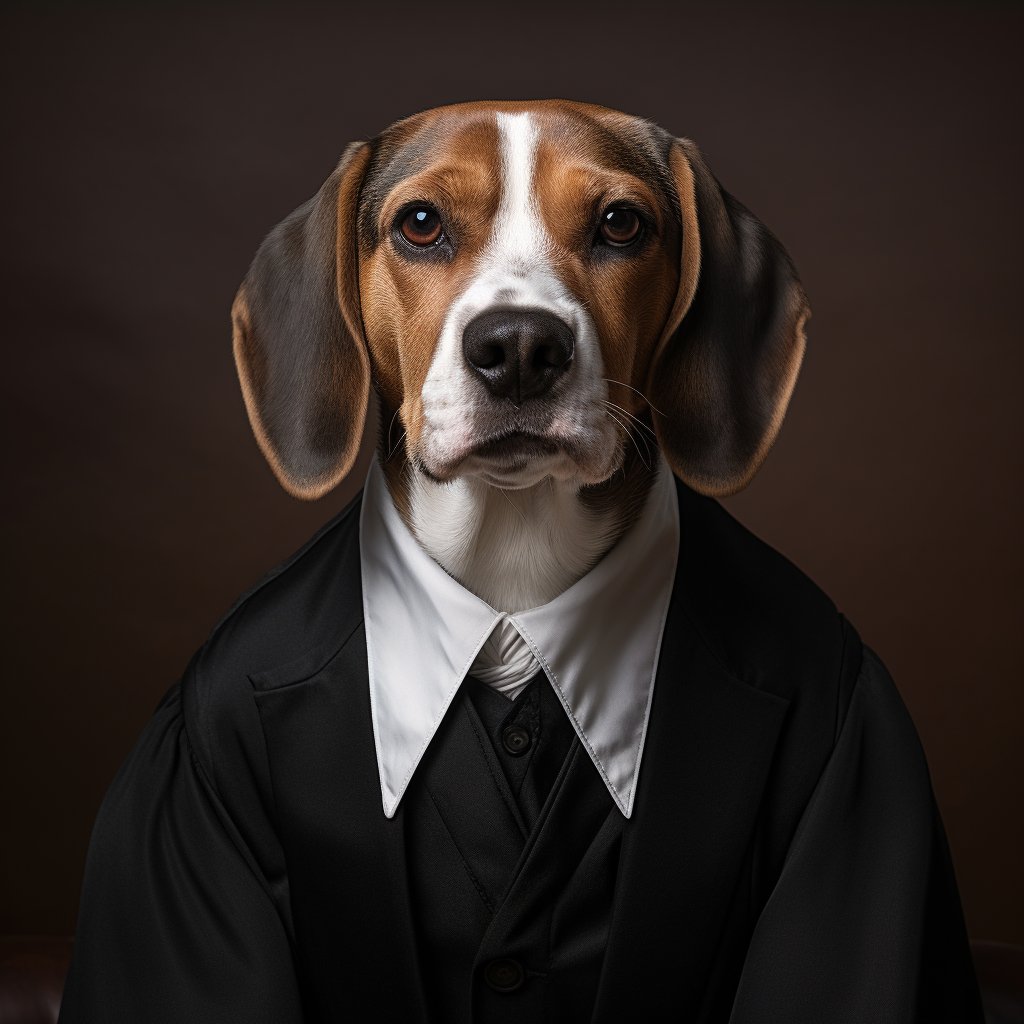 Portraits Of Law Realistic Dog Portrait Art
